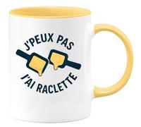 quotedazur - Mug Humour J'peux Pas J'ai Raclette - Idée Cadeau Originale Tasse Fun Pour Amateurs De Raclette