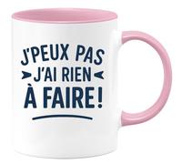 quotedazur - Mug Humour J'peux Pas J'ai Rien À Faire ! - Idée Cadeau Amusante Pour Tasse Décontractée Du Quotidien