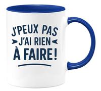 quotedazur - Mug Humour J'peux Pas J'ai Rien À Faire ! - Idée Cadeau Amusante Pour Tasse Décontractée Du Quotidien