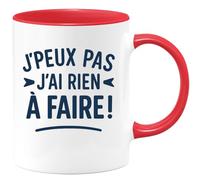 quotedazur - Mug Humour J'peux Pas J'ai Rien À Faire ! - Idée Cadeau Amusante Pour Tasse Décontractée Du Quotidien