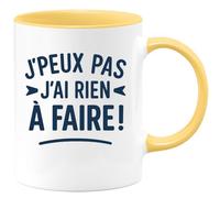 quotedazur - Mug Humour J'peux Pas J'ai Rien À Faire ! - Idée Cadeau Amusante Pour Tasse Décontractée Du Quotidien