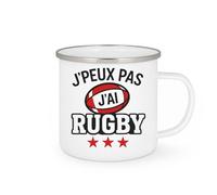 quotedazur - Mug Humour J'peux Pas J'ai Rugby - Cadeau Original Pour Amateur De Rugby - Tasse Sportive