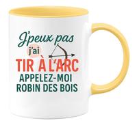 quotedazur - Mug Humour J'peux Pas, J'ai Tir À L'arc - Appelez-Moi Robin Des Bois - Idée Cadeau Originale Tasse Pour Passionné De Tir À L'arc