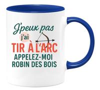 quotedazur - Mug Humour J'peux Pas, J'ai Tir À L'arc - Appelez-Moi Robin Des Bois - Idée Cadeau Originale Tasse Pour Passionné De Tir À L'arc