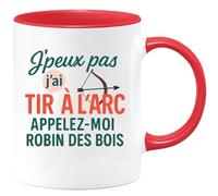 quotedazur - Mug Humour J'peux Pas, J'ai Tir À L'arc - Appelez-Moi Robin Des Bois - Idée Cadeau Originale Tasse Pour Passionné De Tir À L'arc