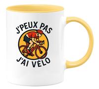 quotedazur - Mug Humour J'peux Pas J'ai Vélo - Idée Cadeau Originale - Tasse Vélo Pour Passionnés Sportifs