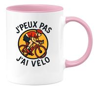 quotedazur - Mug Humour J'peux Pas J'ai Vélo - Idée Cadeau Originale - Tasse Vélo Pour Passionnés Sportifs