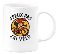 quotedazur - Mug Humour J'peux Pas J'ai Vélo - Idée Cadeau Originale - Tasse Vélo Pour Passionnés Sportifs