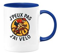 quotedazur - Mug Humour J'peux Pas J'ai Vélo - Idée Cadeau Originale - Tasse Vélo Pour Passionnés Sportifs