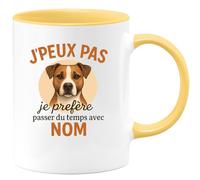 quotedazur - Mug Humour J'peux Pas, Je Préfère Être Avec Nom, Cadeau Tasse Unique - Idée Cadeau Originale Tasse Personnalisée Pour Moments Partagés