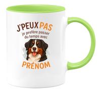quotedazur - Mug Humour J'peux Pas, Je Préfère Passer Du Temps Avec Nom, Moment Doux Assuré Idée Cadeau Originale Tasse Personnalisée Pour Moments Précieux