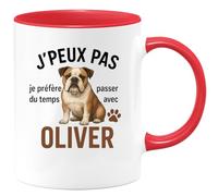 quotedazur - Mug Humour J'peux Pas, Je Préfère Passer Du Temps Avec Nom, Un Moment Privilégié Cadeau Original Tasse Personnalisée Pour Moments Uniques Et Complices