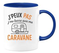 quotedazur - Mug Humour J'peux Pas J'me Barre Avec Ma Caravane - Cadeau Original Pour Caravaneurs - Tasse Humoristique Unique