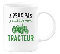quotedazur - Mug Humour J'peux Pas J'suis Sur Mon Tracteur Cadeau Original Pour Amateurs De Avec Tasse Fun