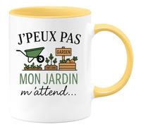 quotedazur - Mug Humour J'peux Pas Mon Jardin M'attend... Garden Idée Cadeau Originale Tasse Jardinage Pour Passionnés