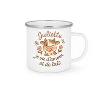 quotedazur - Mug Humour Juliette, Je Vis D'amour Et De Lait Expression Tendre Affectueuse Idée Cadeau Originale Tasse Femme Amour Tendresse Chic