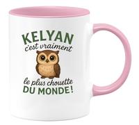 quotedazur - Mug Humour Kelyan C'est Vraiment Le Plus Chouette Du Monde ! - Idée Cadeau Originale Avec Tasse Personnalisée Unique