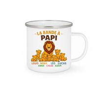 quotedazur - Mug Humour La Bande À Papi Louis Noah Anna Léo Lucas Chloé Adam - Cadeau Unique - Cadeau Tasse Personnalisée Avec Prénoms Pour Grand-Père Unique