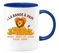 quotedazur - Mug Humour La Bande À Papi Louis, Noah, Anna, Léo, Lucas, Chloé, Adam Cadeau Unique Original Pour Grand-Père Avec Tasse Personnalisée Et Prénoms Uniques