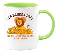 quotedazur - Mug Humour La Bande À Papi Louis, Noah, Anna, Léo, Lucas, Chloé, Adam Cadeau Unique Original Pour Grand-Père Avec Tasse Personnalisée Et Prénoms Uniques