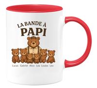 quotedazur - Mug Humour La Bande À Papi Lucas Gabriel Alice Léa Louise Léo Adam Cadeau Tasse Unique Pour Grand-Père Apprécié Par Famille