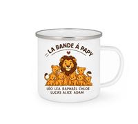 quotedazur - Mug Humour La Bande À Papy Arthur Avec Léo, Léa, Raphaël, Chloé, Lucas, Alice, Adam Idée Cadeau Originale Tasse Personnalisée Pour Grand-Père Unique