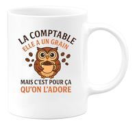 quotedazur - Mug Humour La Comptable Est Unique, Un Cadeau Drôle À Adorer Idée Humoristique Tasse Pour Passionnée Et
