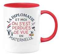 quotedazur - Mug Humour la diplomatie et moi on s'est perdues de vue en maternelle - Cadeau Humour Femme
