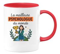 quotedazur - Mug Humour La Meilleure Psychologue Du Monde - Idée Cadeau Tasse Unique Pour Psy Exceptionnelle