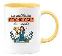 quotedazur - Mug Humour La Meilleure Psychologue Du Monde - Idée Cadeau Tasse Unique Pour Psy Exceptionnelle