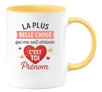 quotedazur - Mug Humour La Plus Belle Chose Qui Me Soit Arrivée, C'est Toi Cadeau Parfait Tasse Personnalisée Pour Amour Sincère