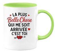 quotedazur - Mug Humour La Plus Belle Chose Qui M'est Arrivée, C'est Toi Cadeau Unique Pour Femme, Tasse Élégante Amour Véritable