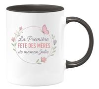 quotedazur - Mug Humour La Première Fête Des Mères Pour Maman Julie, Cadeau Tasse Personnalisé - Cadeau Original Tasse Fête Des Mères Pour Maman Unique Et Spéciale