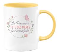 quotedazur - Mug Humour La Première Fête Des Mères Pour Maman Julie, Cadeau Tasse Personnalisé Original Unique Et Spéciale