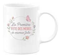 quotedazur - Mug Humour La Première Fête Des Mères Pour Maman Julie, Cadeau Tasse Personnalisé Original Unique Et Spéciale