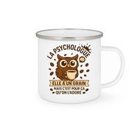 quotedazur - Mug Humour La Psychologue A Un Grain, C’est Pour Ça Qu’on L’adore Fun Et Original Idée Cadeau Unique Tasse Adorée