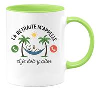 quotedazur - Mug Humour La Retraite M'appelle Et Je Dois Y Aller Idéal Cadeau Pour Tasse Détente