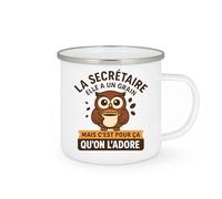 quotedazur - Mug Humour La Secrétaire Elle A Un Grain Mais C'est Pour Ça Qu'on L'adore - Idée Cadeau Originale Tasse Humoristique Pour Secrétaire