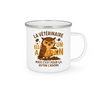 quotedazur - Mug Humour La Vétérinaire A Un Grain, C’est Pour Ça Qu’on L’adore, Cadeau Idée Originale Tasse Amoureux Des Vétérinaires