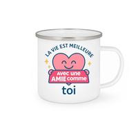quotedazur - Mug Humour La Vie Est Meilleure Avec Une Amie Précieuse Comme Toi, Un Vrai Trésor Cadeau Parfait Pour Tasse Amitié Originale Et Personnalisée