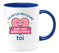 quotedazur - Mug Humour La Vie Est Meilleure Avec Une Amie Précieuse Comme Toi, Un Vrai Trésor Cadeau Parfait Pour Tasse Amitié Originale Et Personnalisée