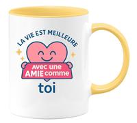 quotedazur - Mug Humour La Vie Est Meilleure Avec Une Amie Précieuse Comme Toi, Un Vrai Trésor Cadeau Parfait Pour Tasse Amitié Originale Et Personnalisée