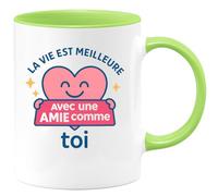 quotedazur - Mug Humour La Vie Est Meilleure Avec Une Amie Précieuse Comme Toi, Un Vrai Trésor Cadeau Parfait Pour Tasse Amitié Originale Et Personnalisée
