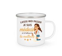 quotedazur - Mug Humour Laisse-Moi Passer, Je Suis Médecin Et La Meilleure, Un Cadeau Parfait Original Tasse Pour Femme Fière Élégante