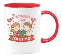 quotedazur - Mug Humour L'amour C'est Toi Et Moi - Idée Cadeau Originale Tasse Pour Amoureux Passionnés