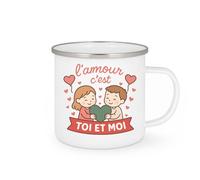 quotedazur - Mug Humour L'amour C'est Toi Et Moi - Idée Cadeau Originale Tasse Pour Amoureux Passionnés
