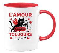 quotedazur - Mug Humour L'amour Triomphe Toujours Avec Force Et Passion Idée Cadeau Parfaite Tasse Unique Pour Tous Les Amoureux Du Style Élégant
