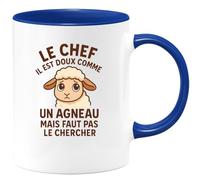 quotedazur - Mug Humour Le Cadre Doux Comme Un Agneau, Mais Attention À Ne Pas Chercher Idée Cadeau Originale Tasse Idéale Pour Homme Au Caractère Unique