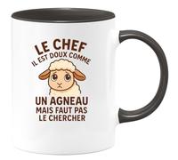 quotedazur - Mug Humour Le Cadre Doux Comme Un Agneau, Mais Attention À Ne Pas Chercher Idée Cadeau Originale Tasse Idéale Pour Homme Au Caractère Unique