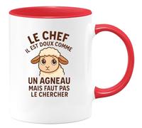 quotedazur - Mug Humour Le Cadre Doux Comme Un Agneau, Mais Attention À Ne Pas Le Chercher - Idée Cadeau Originale Tasse Idéale Pour Homme Au Caractère Unique